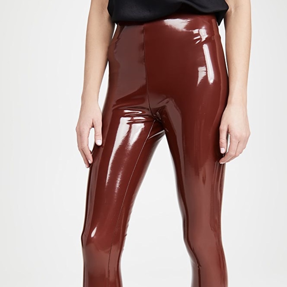 Commando Faux Patent Leather Leggings in Sienna, Size M